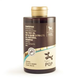 PQP Φυσικό Καταπραϋντικό & Ηπιο Αντισηπτικό Σαμπουάν για Σκύλους – 300ml