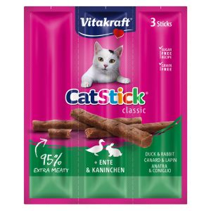 Vitakraft Cat Stick Πάπια & Κουνέλι (3τμχ)