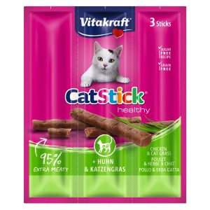Vitakraft Cat Stick Κοτόπουλο & Γρασίδι (3τμχ)
