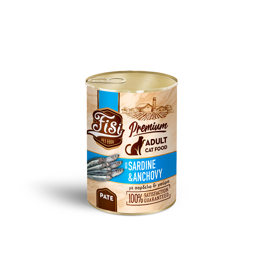 Fisi Cat Adult Γαύρος και Σαρδέλα Pate 400gr