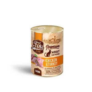 Fisi Cat Adult Κοτόπουλο και Γαλοπούλα σε Σάλτσα 400gr