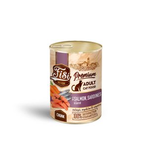 Fisi Cat Adult Σολομός Σαρδέλα και Καρότα σε Σάλτσα 400gr