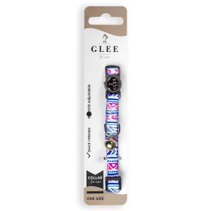 Glee Περιλαίμιο Ιμάντα με πλαστικό κούμπωμα & κουδουνάκι Multicolor Patterns