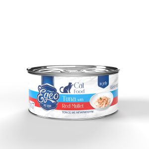 Egeo Cat Adult Τόνος με Μπαρμπούνι σε Ζελέ 85gr