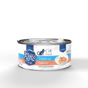 Egeo Cat Adult Τόνος με Σολομό σε Ζελέ 85gr