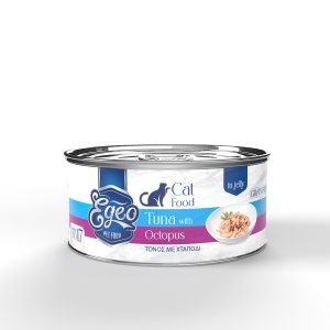 Egeo Cat Adult Τόνος με Χταπόδι σε Ζελέ 85gr