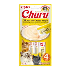 CHURU CAT CHICKEN & CHEESE- Creamy treat (4τμχ)