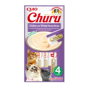 CHURU CAT CHICKEN & SHRIMP – Creamy treat (4τμχ)