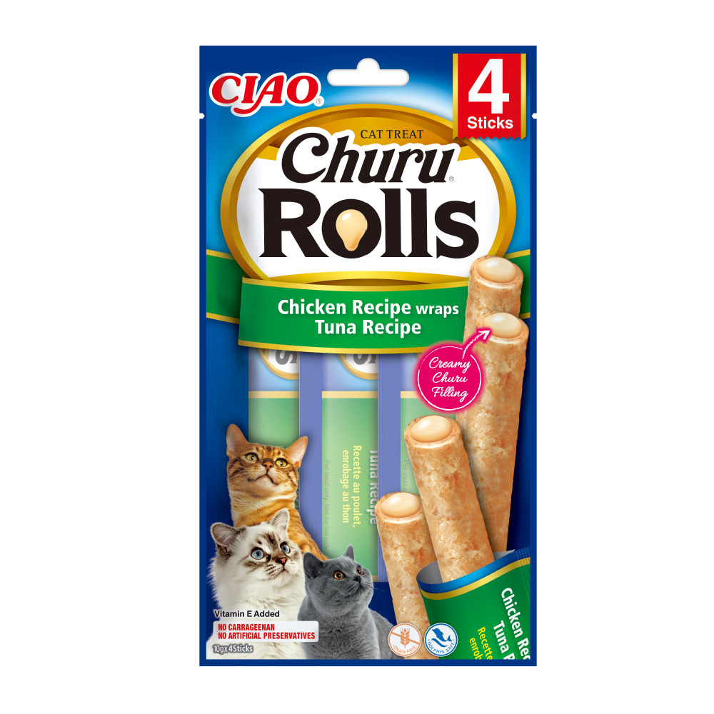 Churu Cat Rolls Chicken Tuna 4x10gr