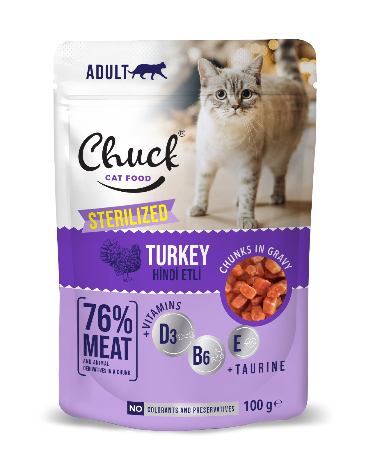 Chuck Pouch Sterilized with Turkey 100gr