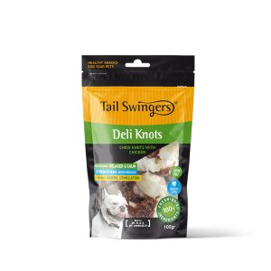 Tailswingers DELI KNOTS-RAWHIDE WITH CHICKEN 100 gr