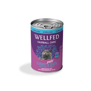 WELLFED STERILISED-HAIRBALL Turkey & Duck 400 gr