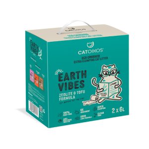 CATOIKOS”EARTH VIBES”TOFU&ZEOLITE CAT LITTER-NEUTRAL SCENT 12L