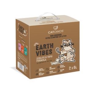 CATOIKOS”EARTH VIBES”TOFU&ZEOLITE CAT LITTER-COFFEE SCENT 12L