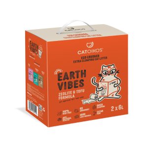 CATOIKOS”EARTH VIBES”TOFU&ZEOLITE CAT LITTER-POPCORN SCENT 12L