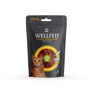 WELLFED MINI CHICKEN, FISH & CATNIP 50 gr