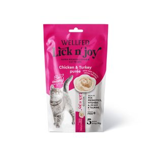 WELLFED LICK N’ JOY CHICKEN & TURKEY (5*14gr) 70gr
