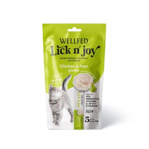 WELLFED LICK N’ JOY CHICKEN & PEAR (5*14gr) 70gr