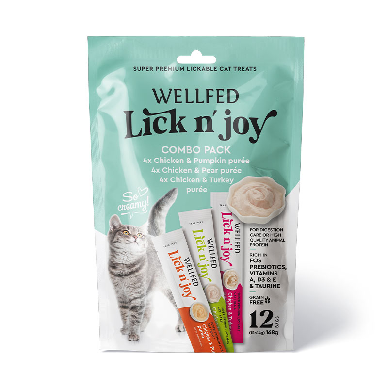 WELLFED LICK N’ JOY MIX TASTES 21084-21086 (12*14gr) 168gr