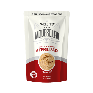 WLFD MOUSSELEN STER.CHICKEN & KRILL 40gr