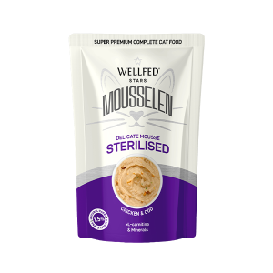 WLFD MOUSSELEN STER.CHICKEN & COD 40gr