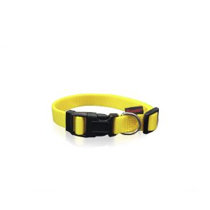 DOG COLLAR PLAIN YELLOW