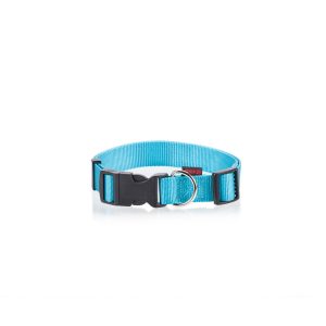 DOG COLLAR PLAIN FL.BLUE
