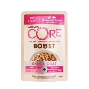CORE BOOST Με Κοτόπουλο και Σολομό – Για υποστήριξη της υγείας του δέρματος και του τριχώματος