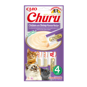 CHURU CAT CHICKEN & SHRIMP - Creamy  treat (4τμχ)